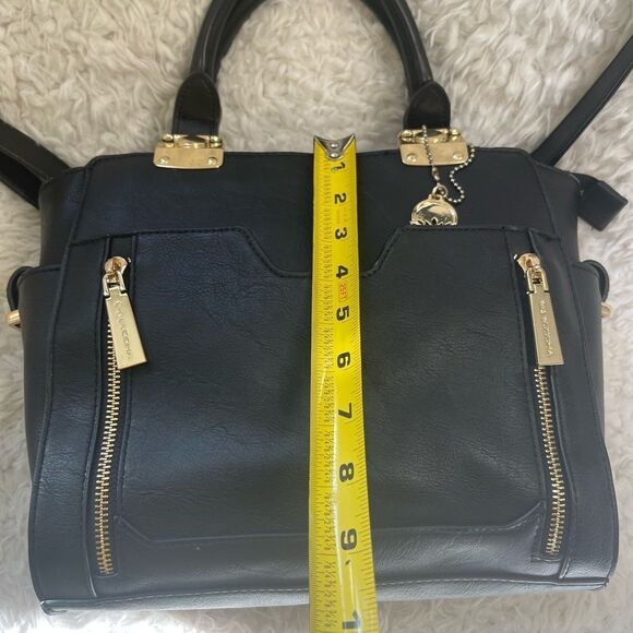 Big Buddha synthetic  smalblack satchel/ crossbody bag with gold tone hardwares. - Picture 8 of 12